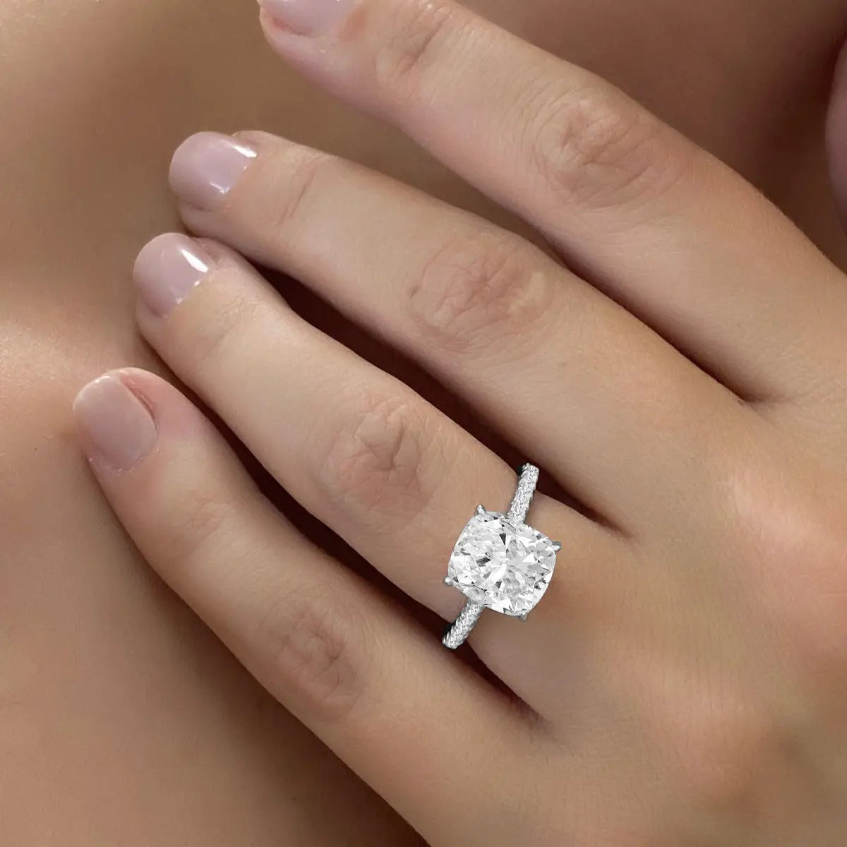 Becca Cushion Cut 4.50 Carat Ring Anna Zuckerman