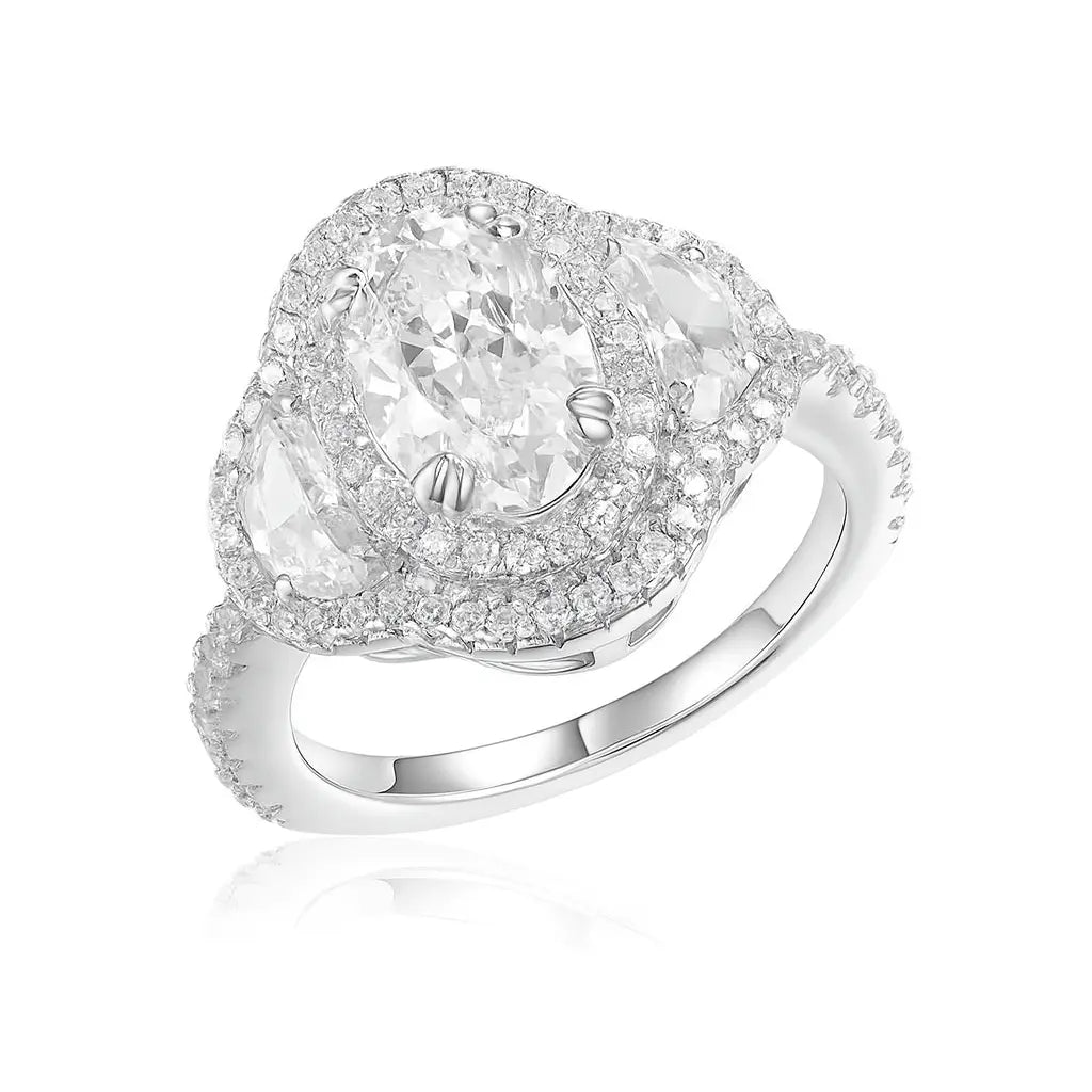 Bella Blush Ring White Diamond Crystalline Anna Zuckerman