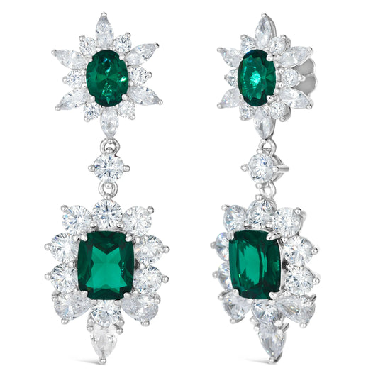 Berkshire Drop Earrings in Emerald Anna Zuckerman