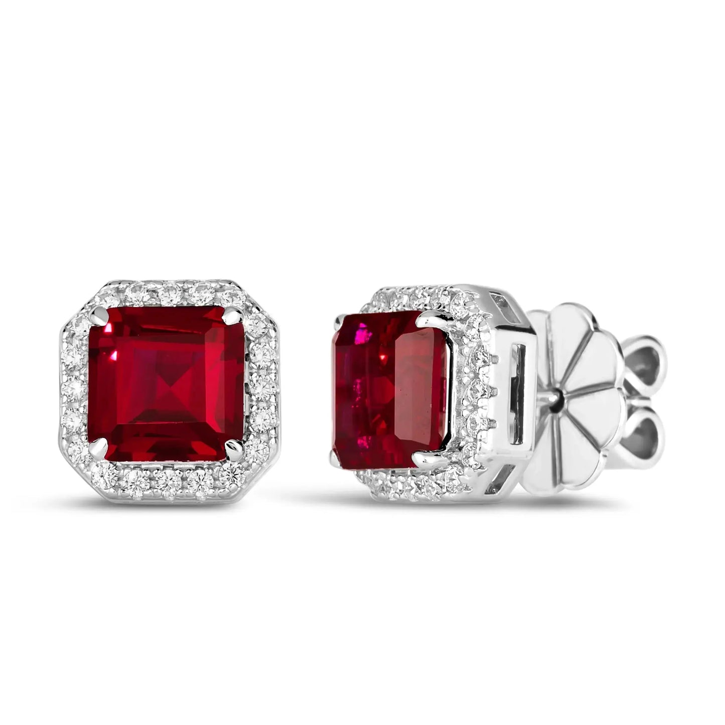 Bethenny Asscher Studs in Ruby Red Anna Zuckerman
