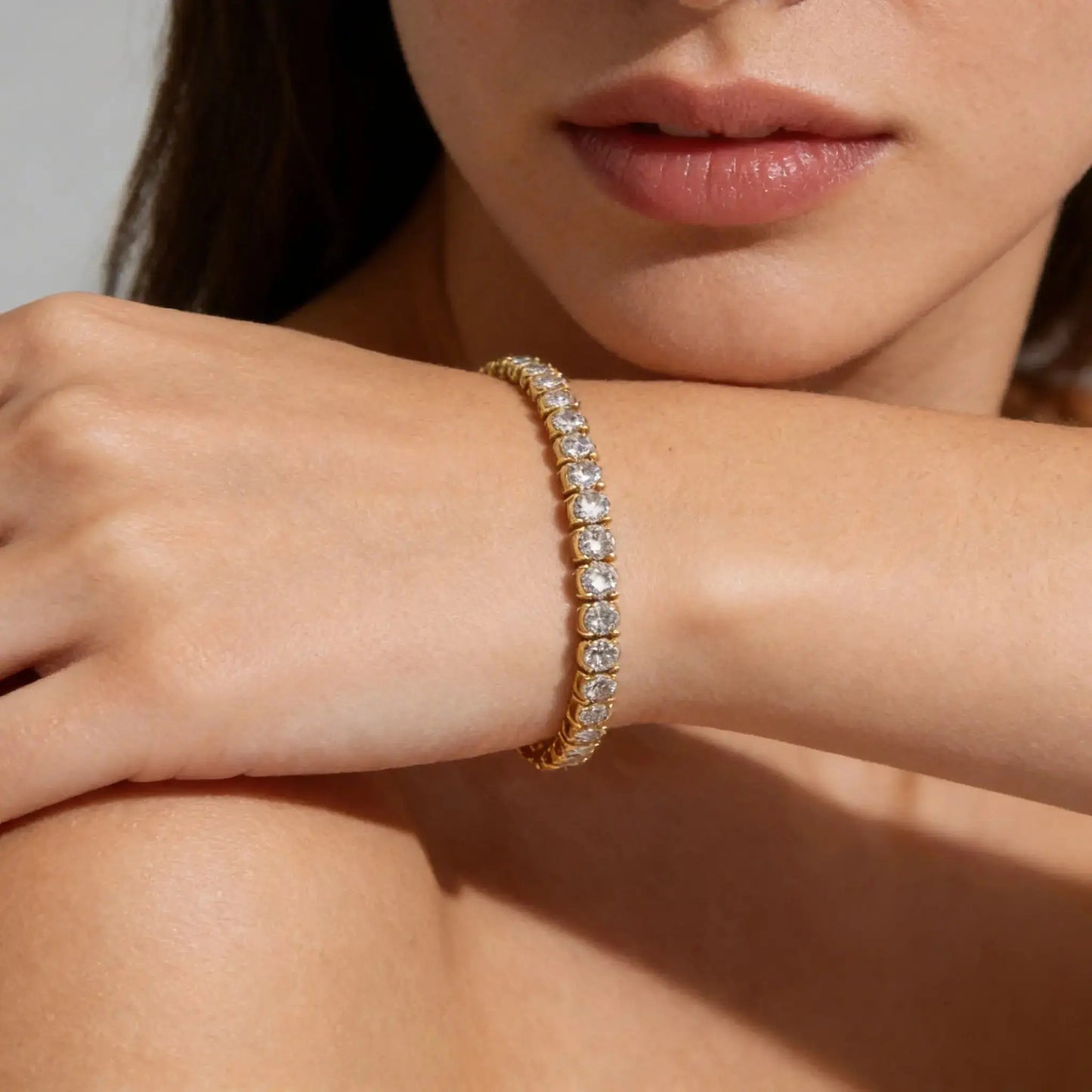 Bethenny Frankel 10 Carat Just Like Diamonds Bracelet In Yellow Gold Anna Zuckerman
