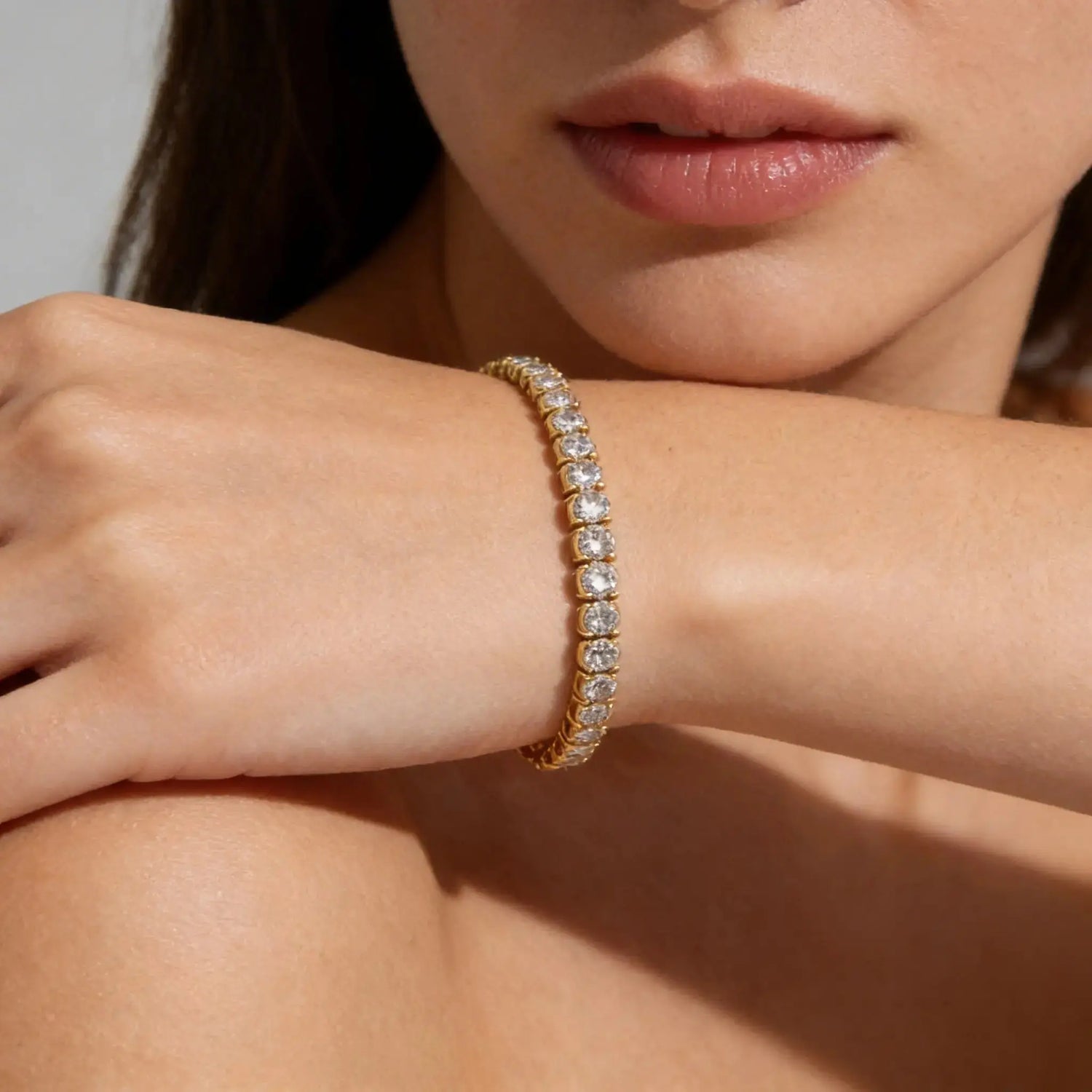 Bethenny Frankel 10 Carat Just Like Diamonds Bracelet In Yellow Gold Anna Zuckerman
