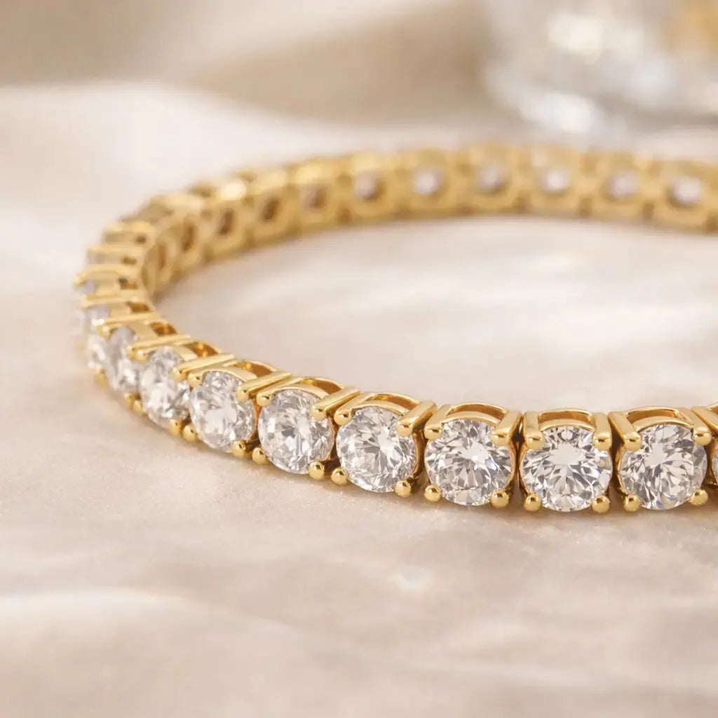 Bethenny Frankel 10 Carat Just Like Diamonds Bracelet In Yellow Gold Anna Zuckerman