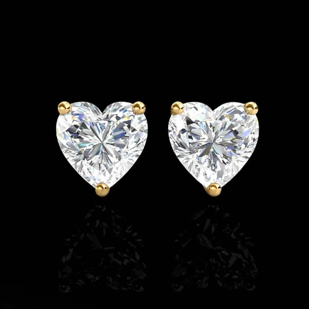 Bethenny Frankel 4 Carat Heartthrob Stud Earrings In Yellow Gold Anna Zuckerman
