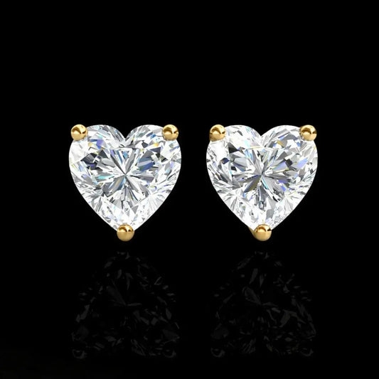 Bethenny Frankel 4 Carat Heartthrob Stud Earrings In Yellow Gold Anna Zuckerman