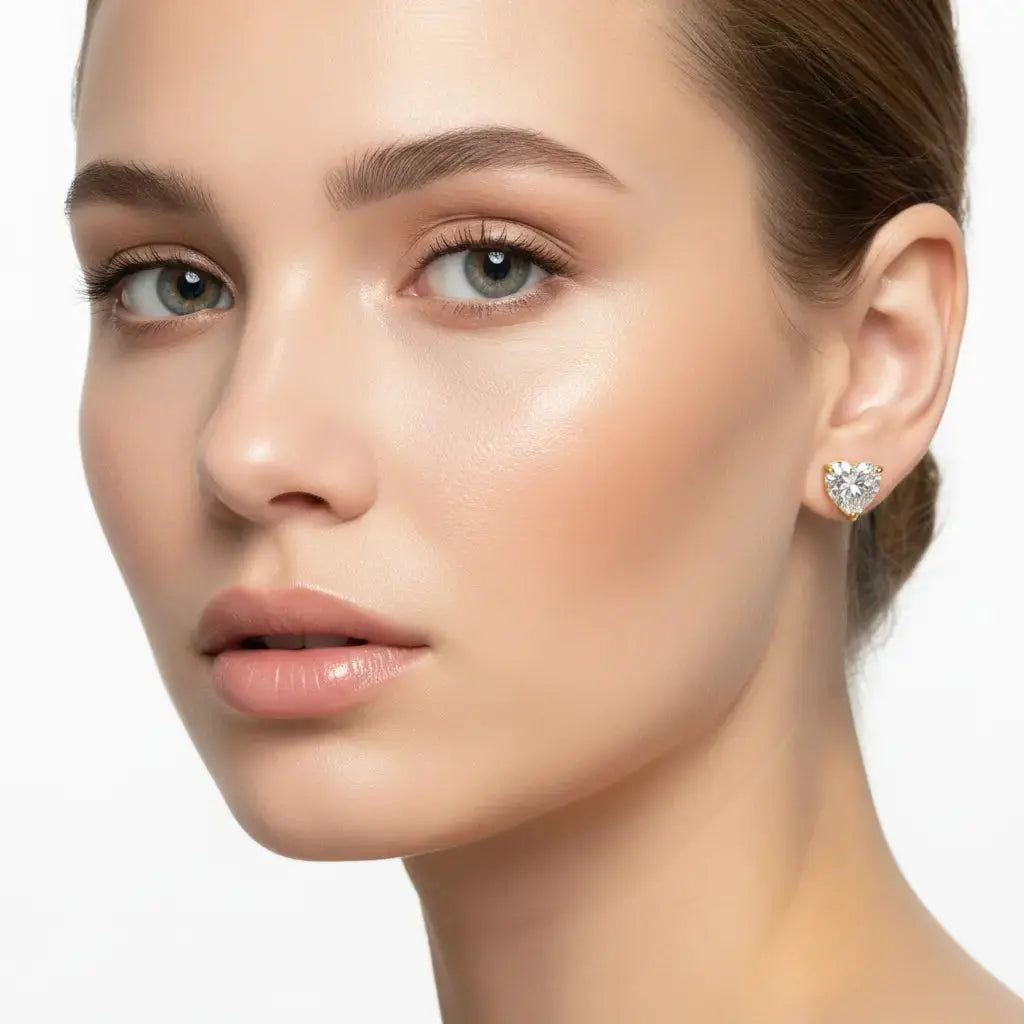 Bethenny Frankel 4 Carat Heartthrob Studs In Yellow Gold Anna Zuckerman