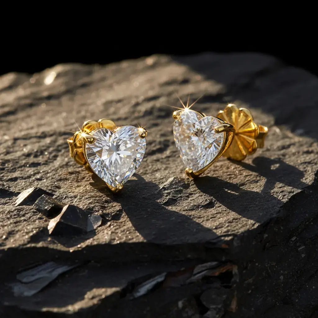 Bethenny Frankel 4 Carat Heartthrob Studs In Yellow Gold Anna Zuckerman