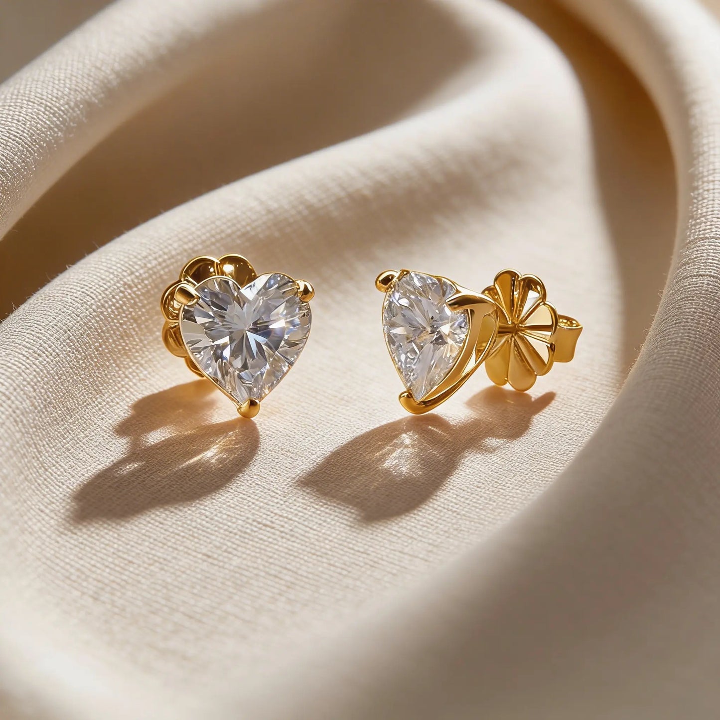 Bethenny Frankel 4 Carat Heartthrob Studs In Yellow Gold Anna Zuckerman