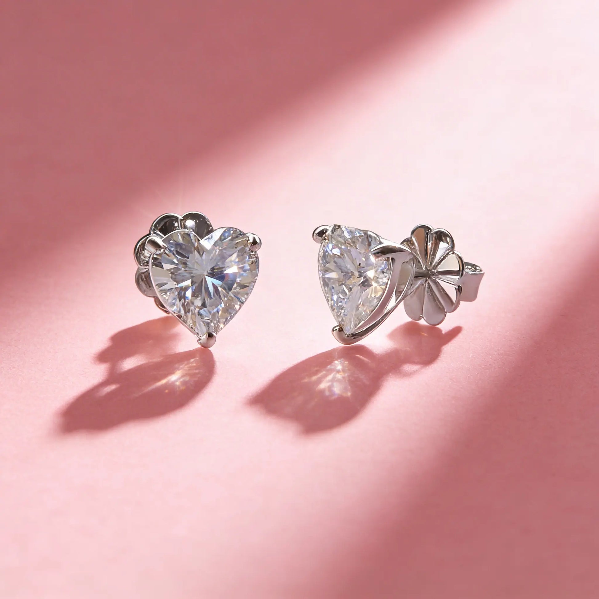 Bethenny Frankel 4 Carat Heartthrob Studs in Platinum Anna Zuckerman