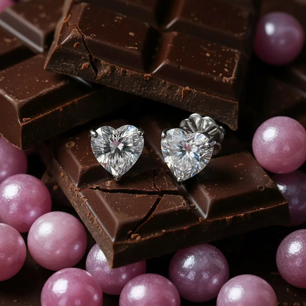 Bethenny Frankel 4 Carat Heartthrob Studs in Platinum Anna Zuckerman