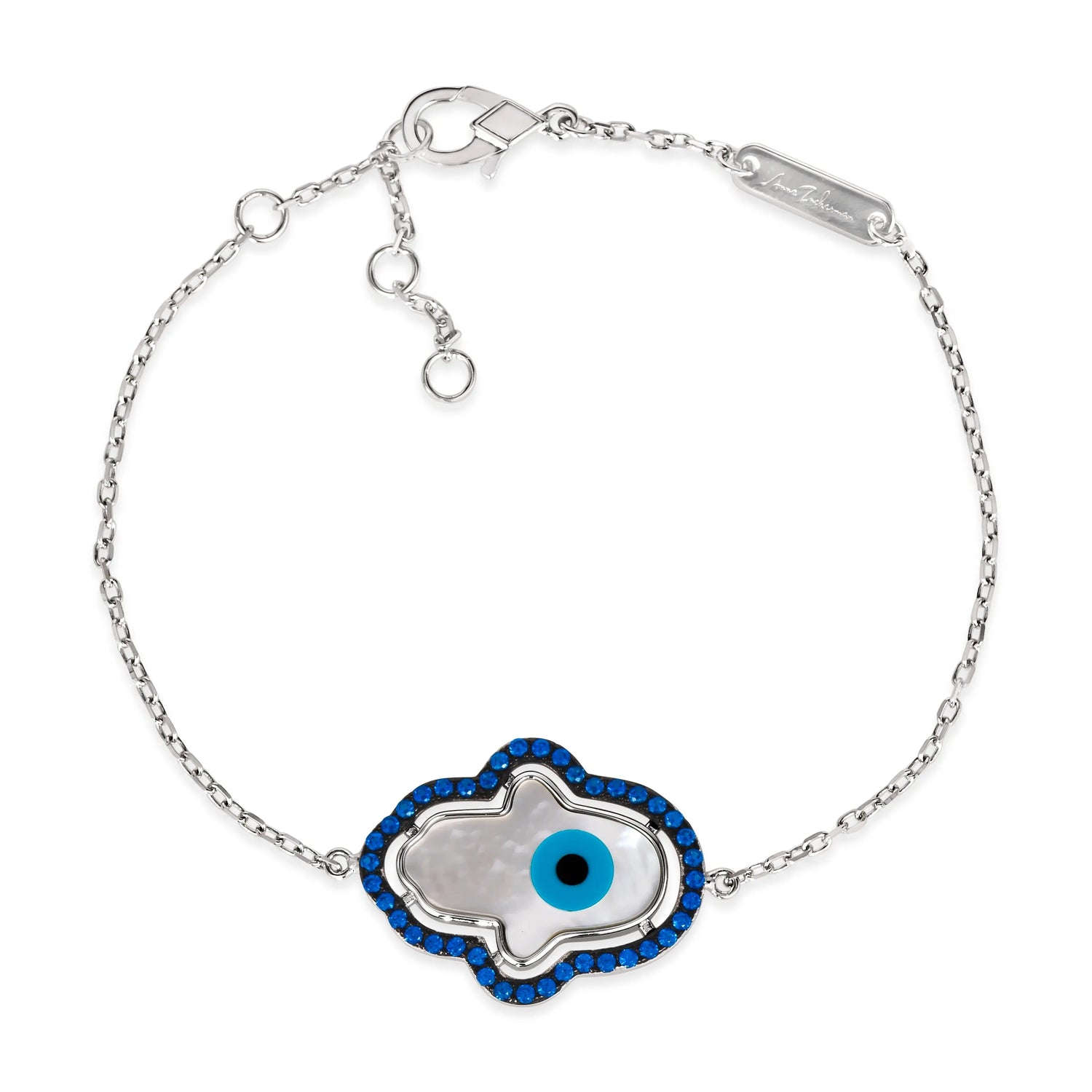 Blue Sapphire Hamsa Bracelet Anna Zuckerman Retail