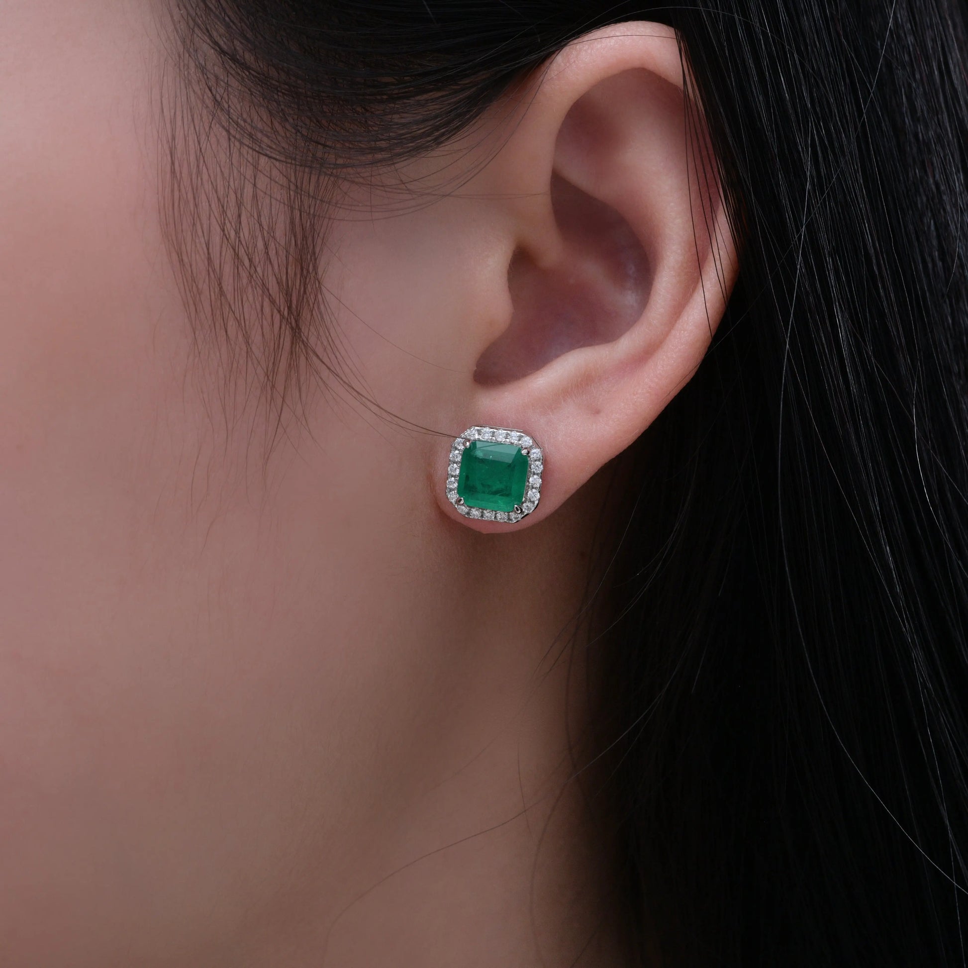 Bollinger Studs in Emerald Anna Zuckerman