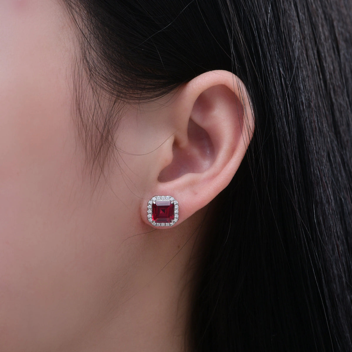 Ruby R Bollinger Bollinger Studs in Ruby | Anna Zuckerman