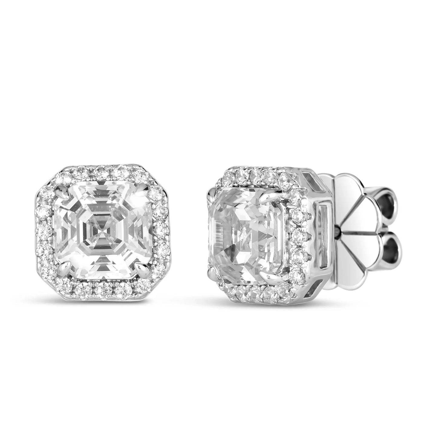 Bethenny Asscher Studs in White Crystalline