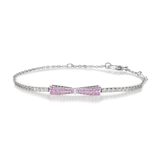 Bowtifully Chic Dainty Bracelet Pink Anna Zuckerman Retail