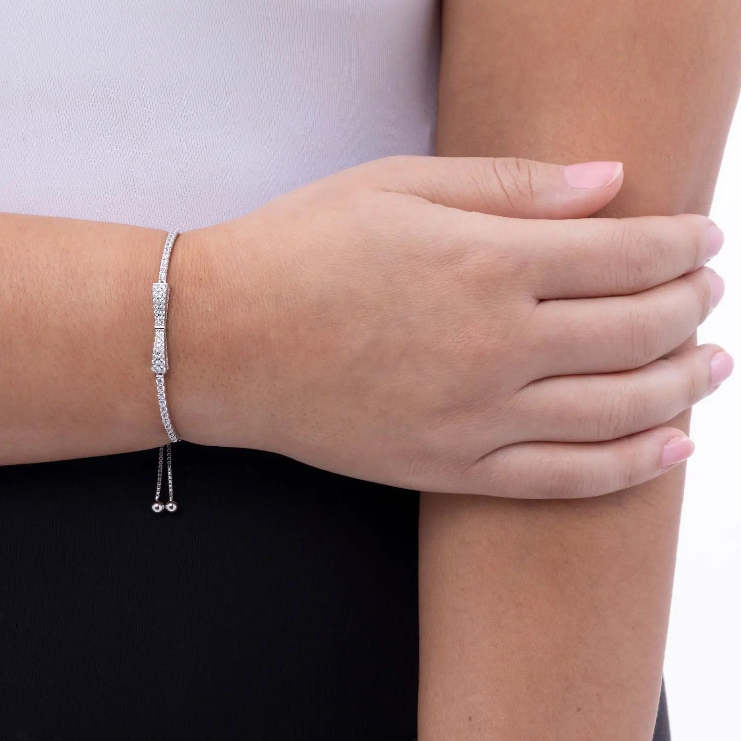 Bowtifully Chic Dainty Bracelet Pink Anna Zuckerman Retail