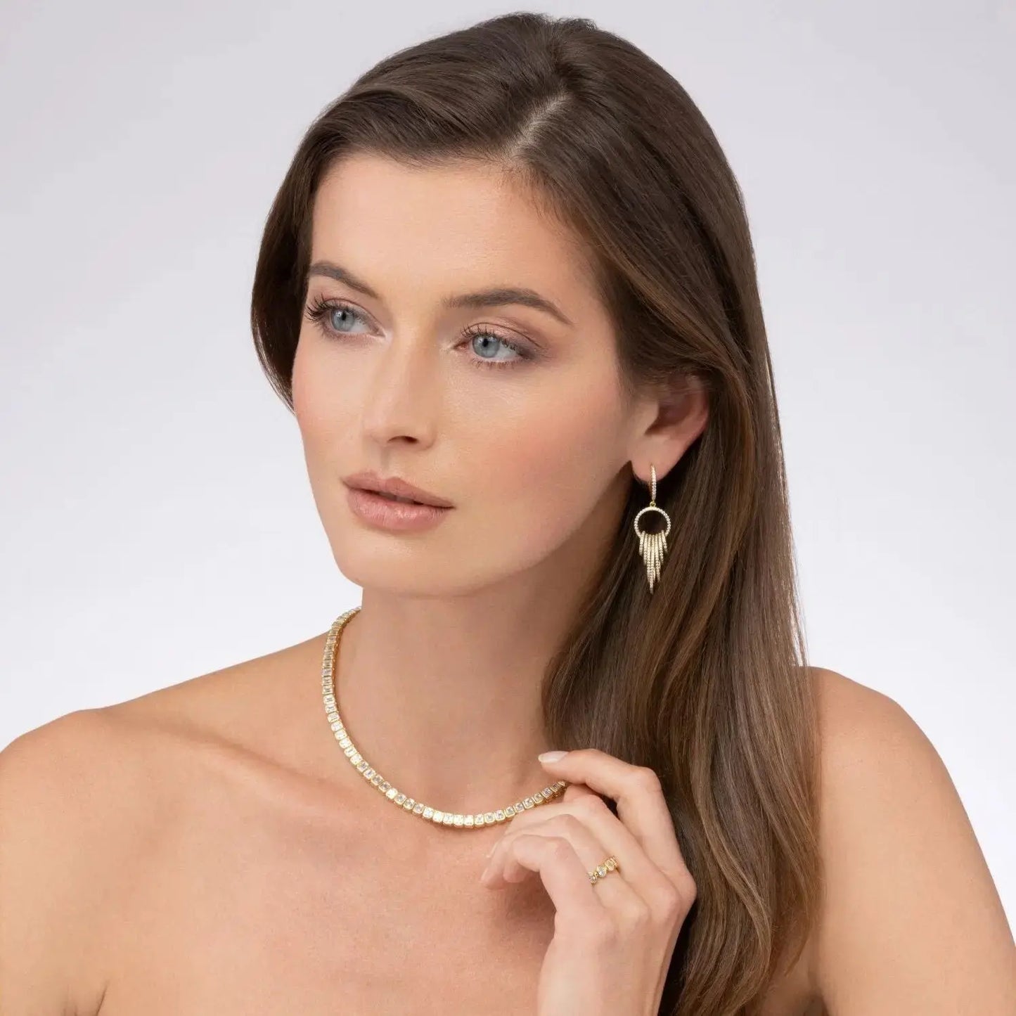Trifecta Diamond Crystalline Earrings - Anna Zuckerman