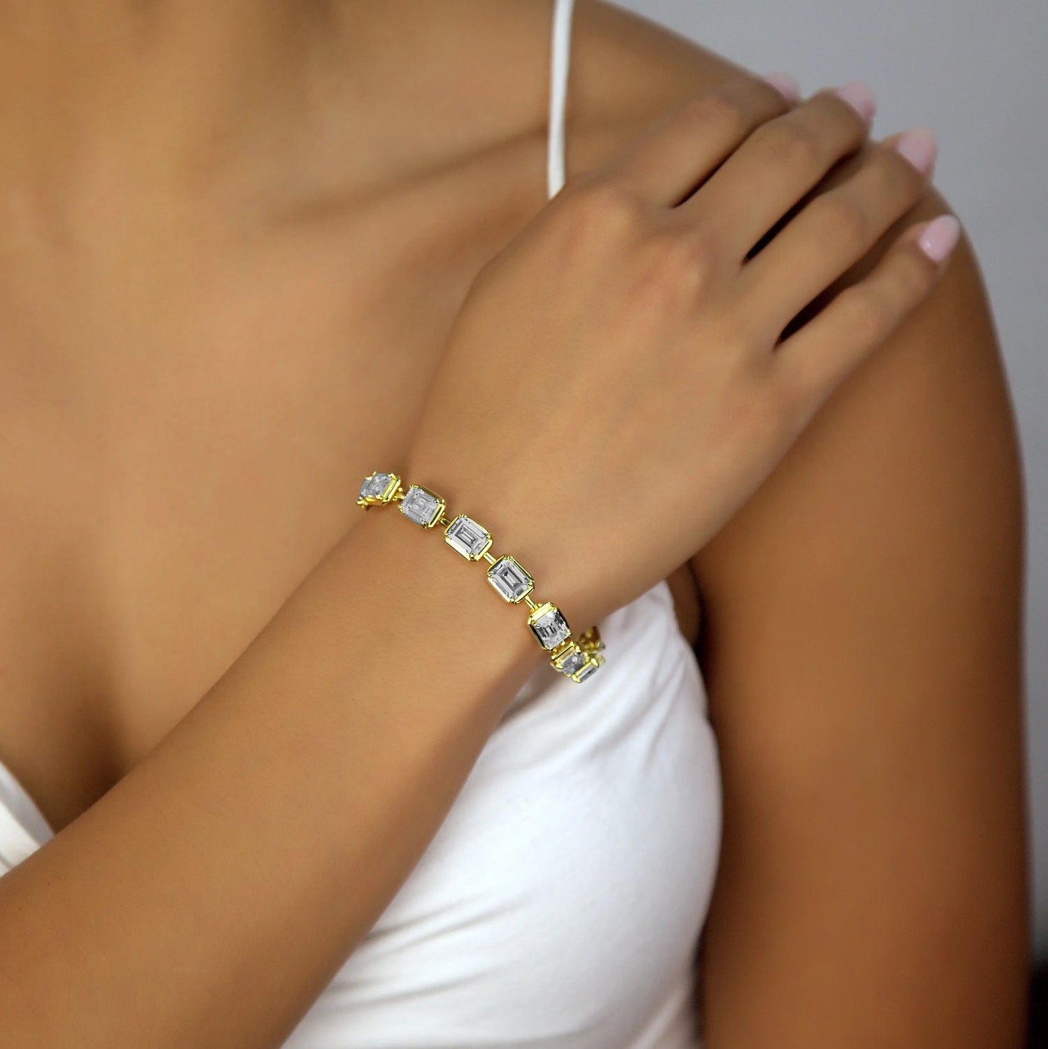 Brickell Link Bracelet in Platinum Anna Zuckerman