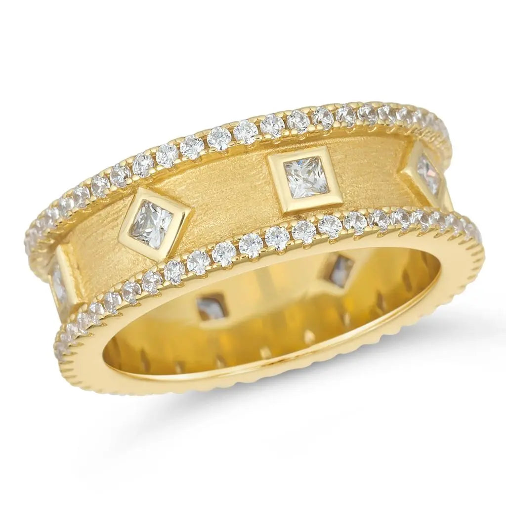 Byzantine Diamond Crystalline Band - Anna Zuckerman Rings