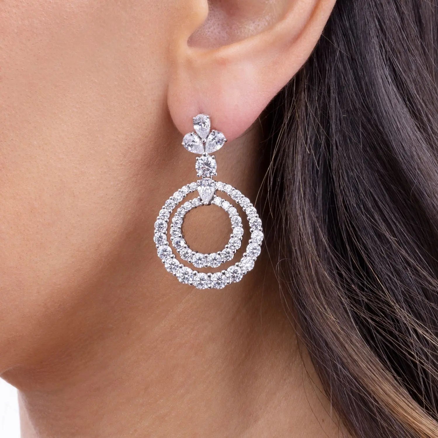 Caliente Double Halo Earrings - Anna Zuckerman