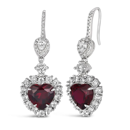 Calista Earrings in Ruby Anna Zuckerman