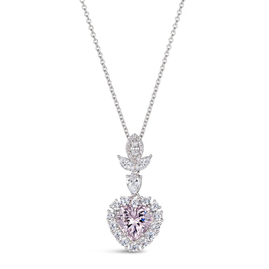 Calista Heart Necklace Argyle Pink Anna Zuckerman