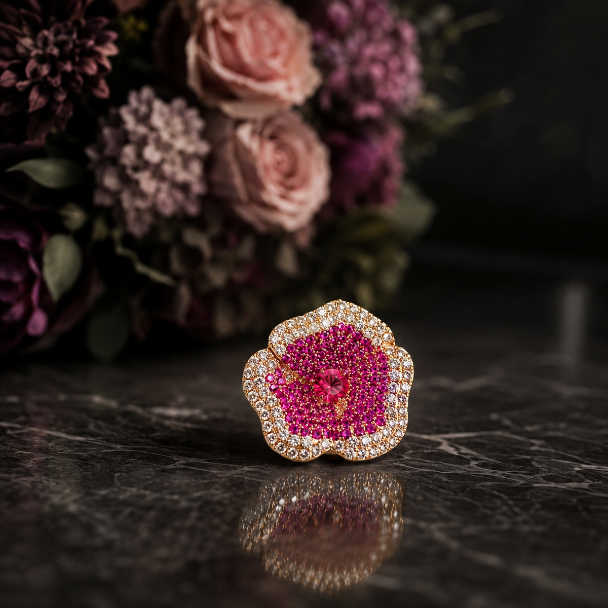 Camellia Flower Ring