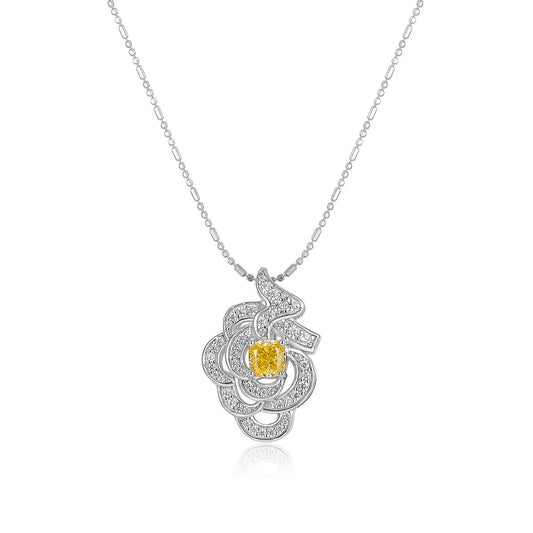 Canary Rose Necklace Anna Zuckerman