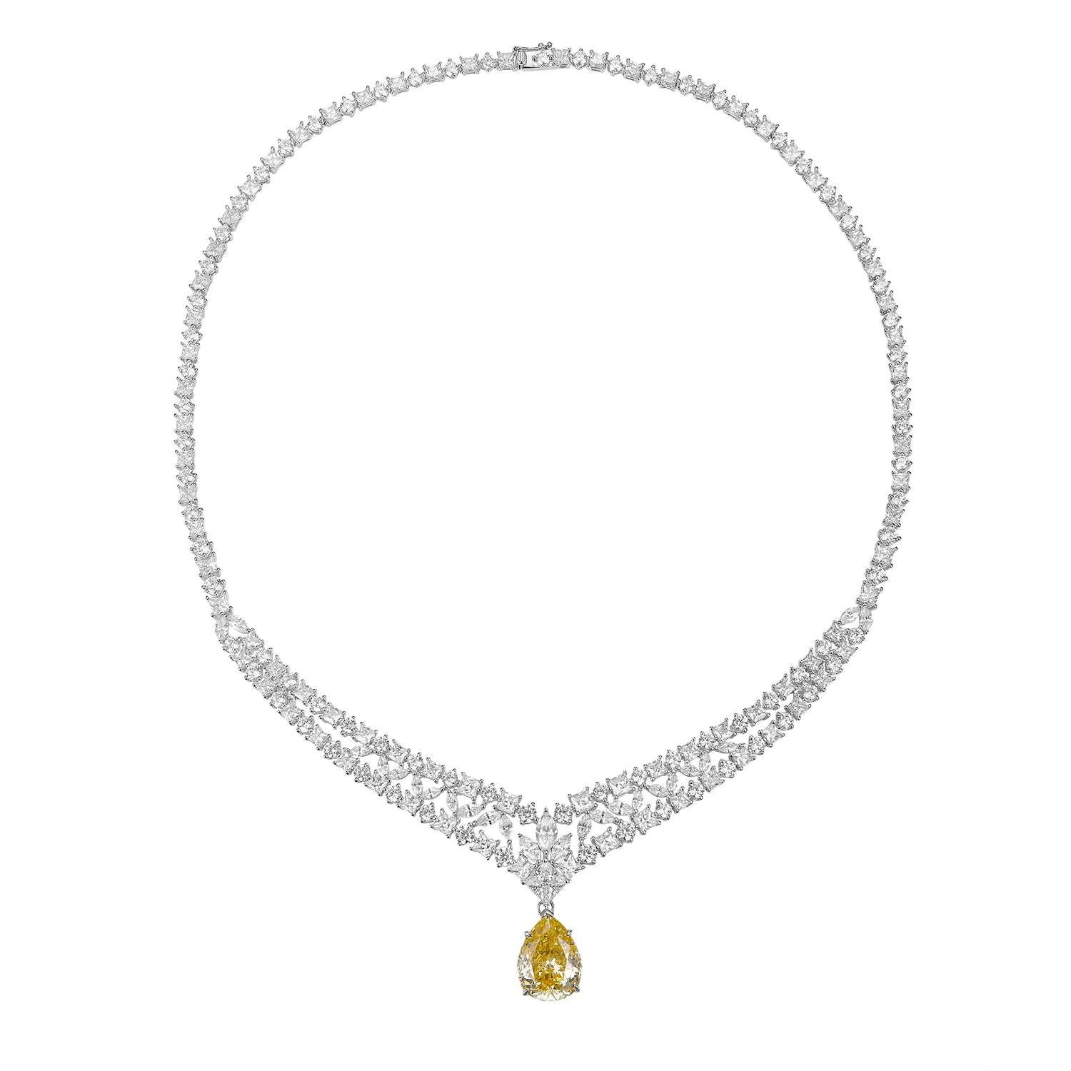 Canary Yellow Drop Necklace Anna Zuckerman