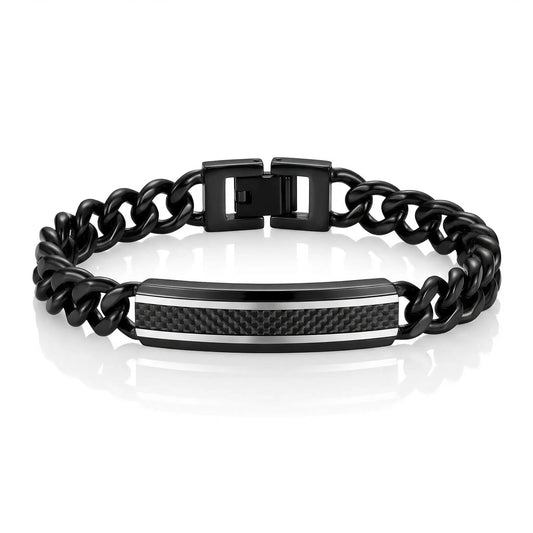Carbon Edge Steel Bracelet Anna Zuckerman