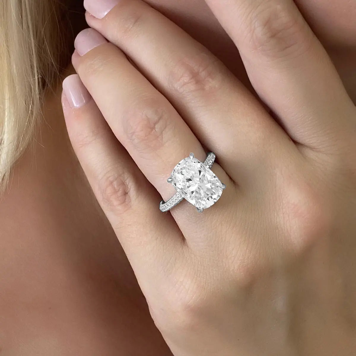 Carolina 8 Carat Cushion Ring Anna Zuckerman