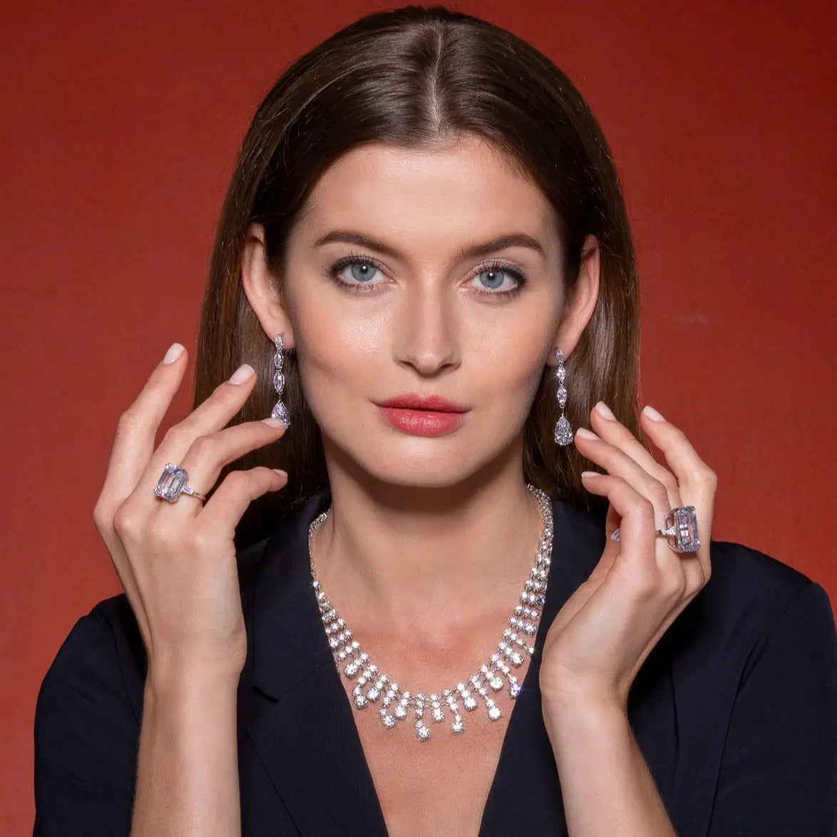 Caroline 52 Carat Diamond Crystalline Choker - Anna Zuckerman