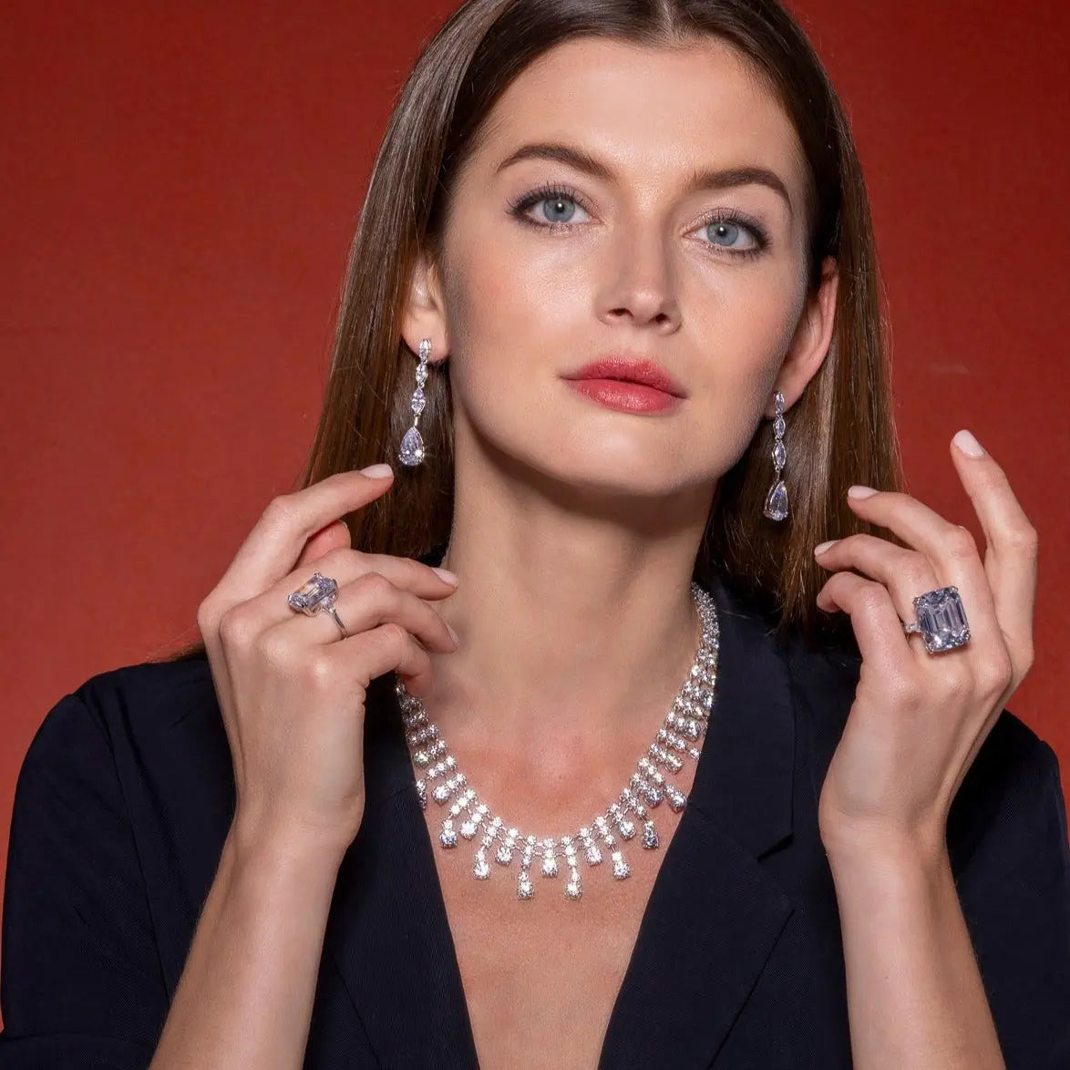 Caroline 52 Carat Diamond Crystalline Choker - Anna Zuckerman