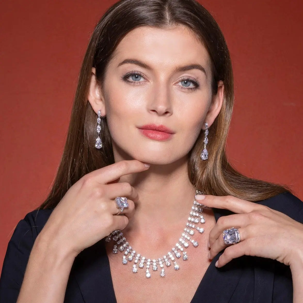 Caroline 52 Carat Diamond Crystalline Choker - Anna Zuckerman
