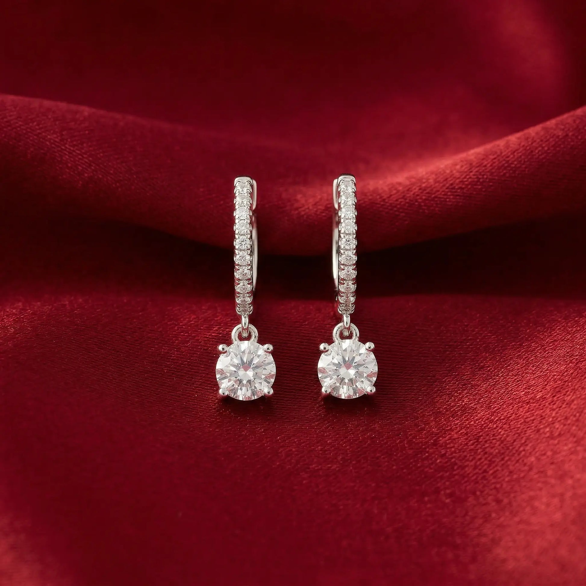 Celeste Drop Huggie Earrings Anna Zuckerman