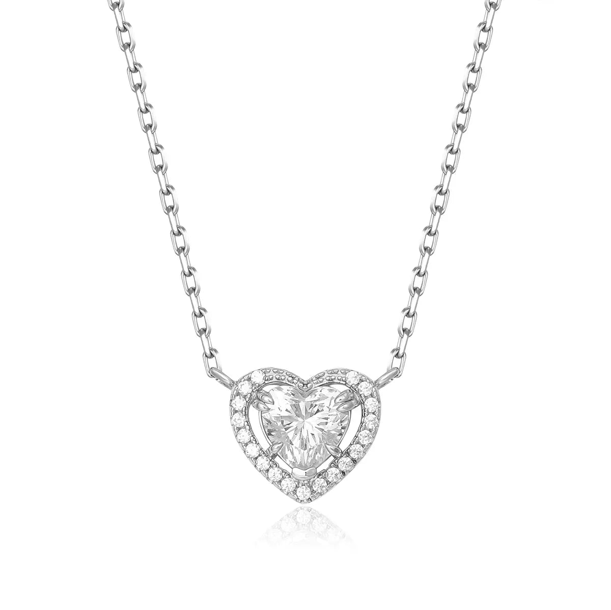 Celeste Halo Heart Necklace Anna Zuckerman
