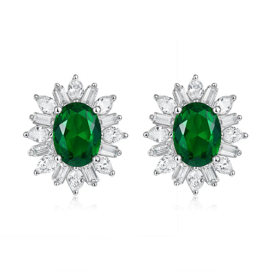 Celestial Crown Emerald Earrings Anna Zuckerman
