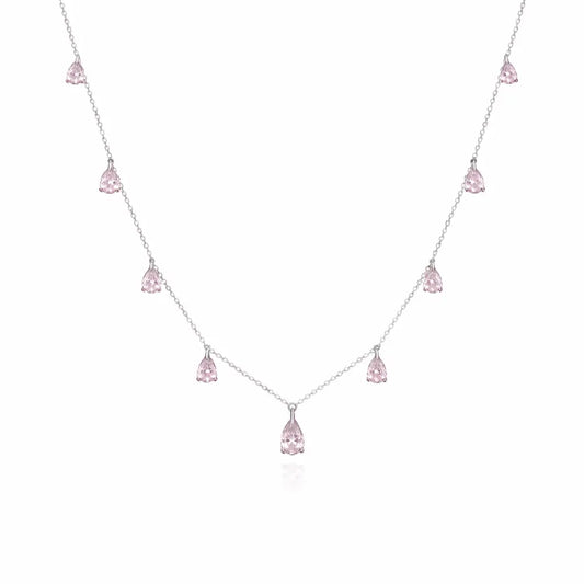 Champagne Drop Necklace in Argyle Pink Anna Zuckerman