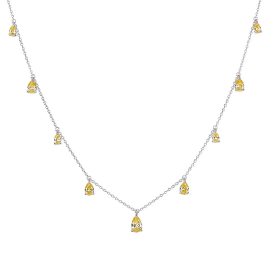 Champagne Drop Necklace in Canary Yellow