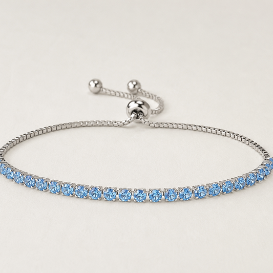 Signature Adjustable Classic Swiss Blue Bolo Bracelet