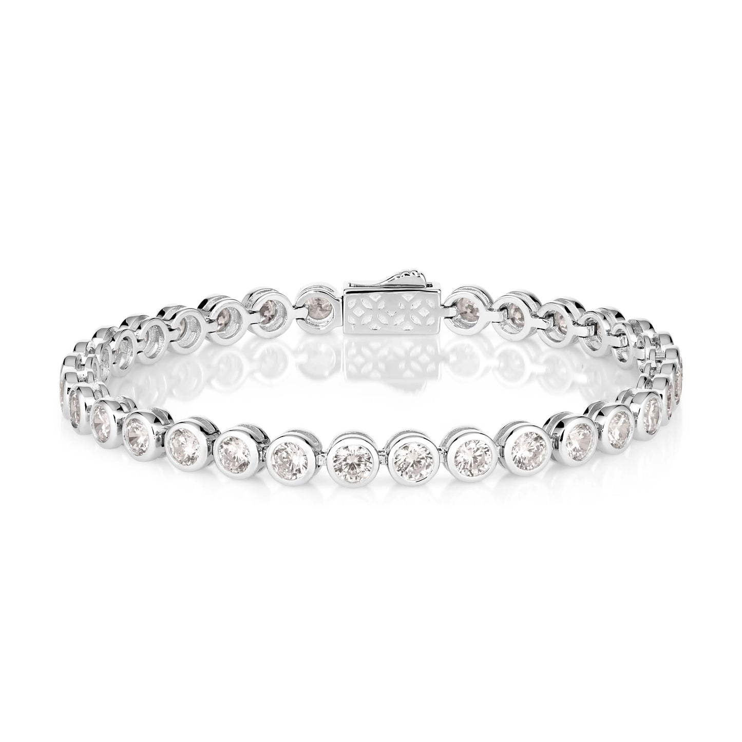 Classic 10 Carat Bezel Set Tennis Bracelet Anna Zuckerman Retail