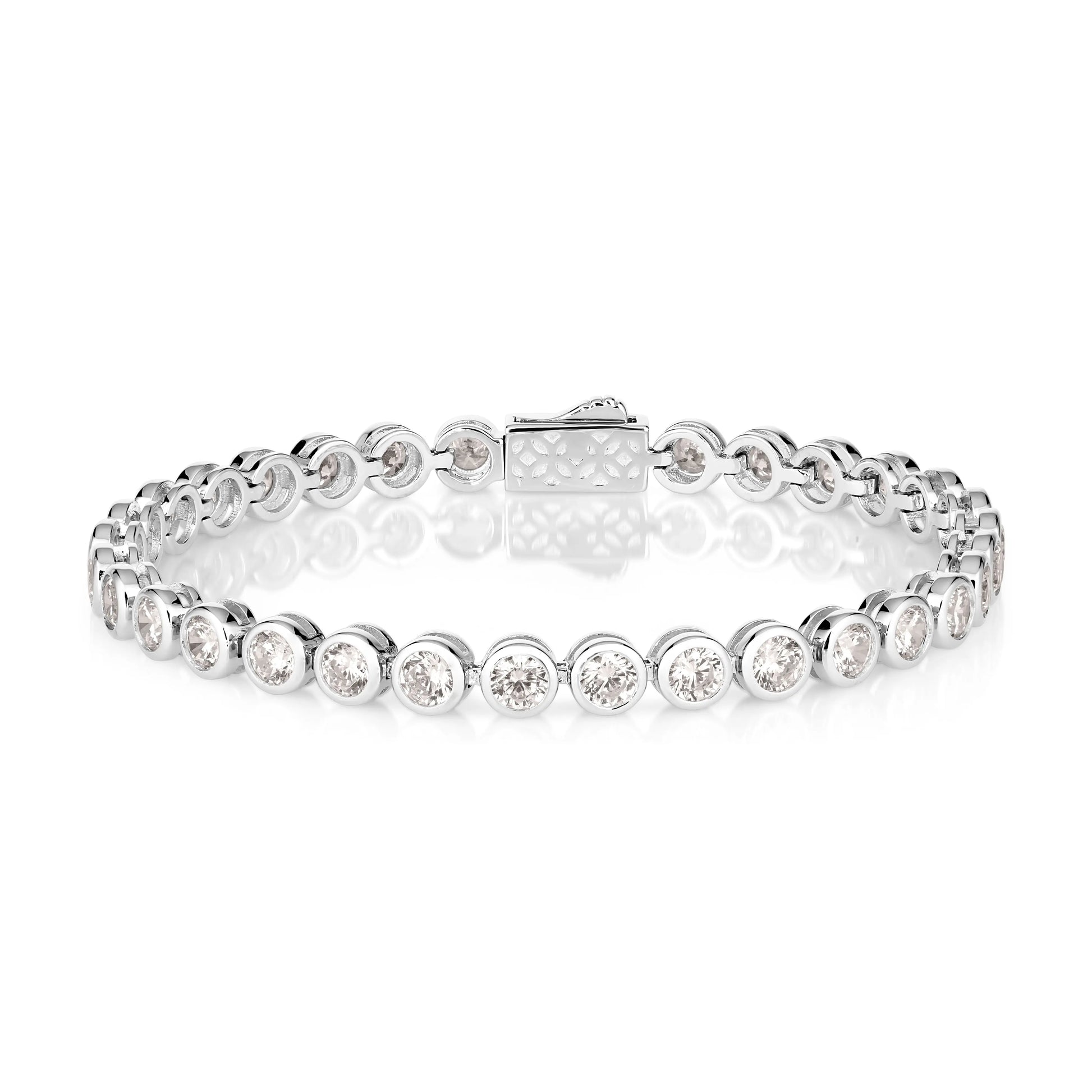 Classic 10 Carat Bezel Set Tennis Bracelet Anna Zuckerman Retail
