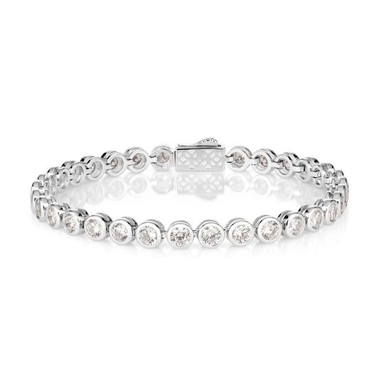 Classic 10 Carat Bezel Set Tennis Bracelet Anna Zuckerman Retail