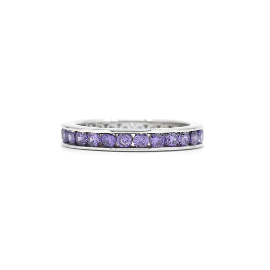 Classic Channel Set Ring in Amethyst - Anna Zuckerman