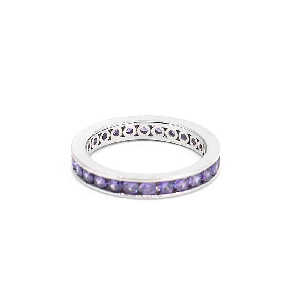 Classic Channel Set Ring in Amethyst - Anna Zuckerman