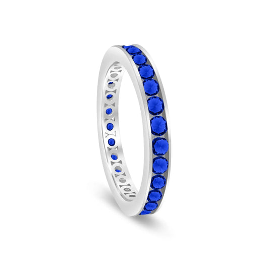Classic Channel Set Ring in Blue Sapphire - Anna Zuckerman