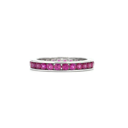 Classic Channel Set Ring in Pink Sapphire - Anna Zuckerman
