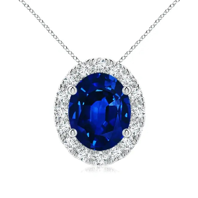 Classic Multi Gem Pendant on a Chain - Anna Zuckerman