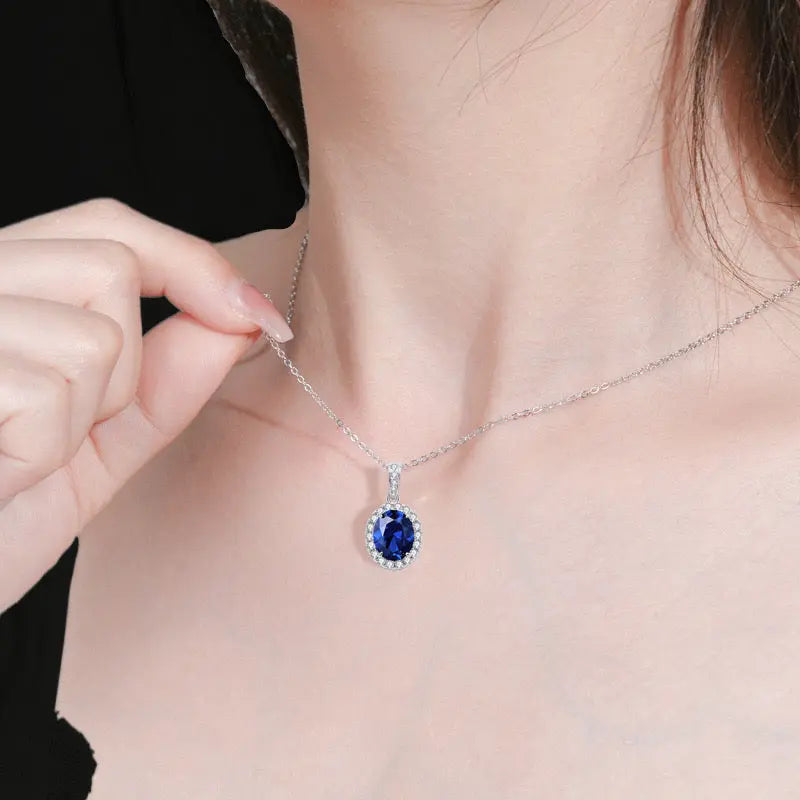 Classic Multi Gem Pendant on a Chain - Anna Zuckerman