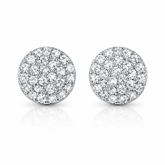 Classic Round Pavé Studs by AZ Essentials Anna Zuckerman